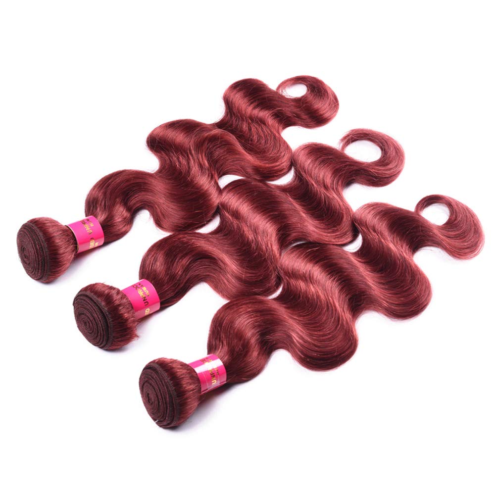 Premium 8A Brazilian Virgin Human Hair Bundles - 3 Bundles Body Wave Hair Extensions (20