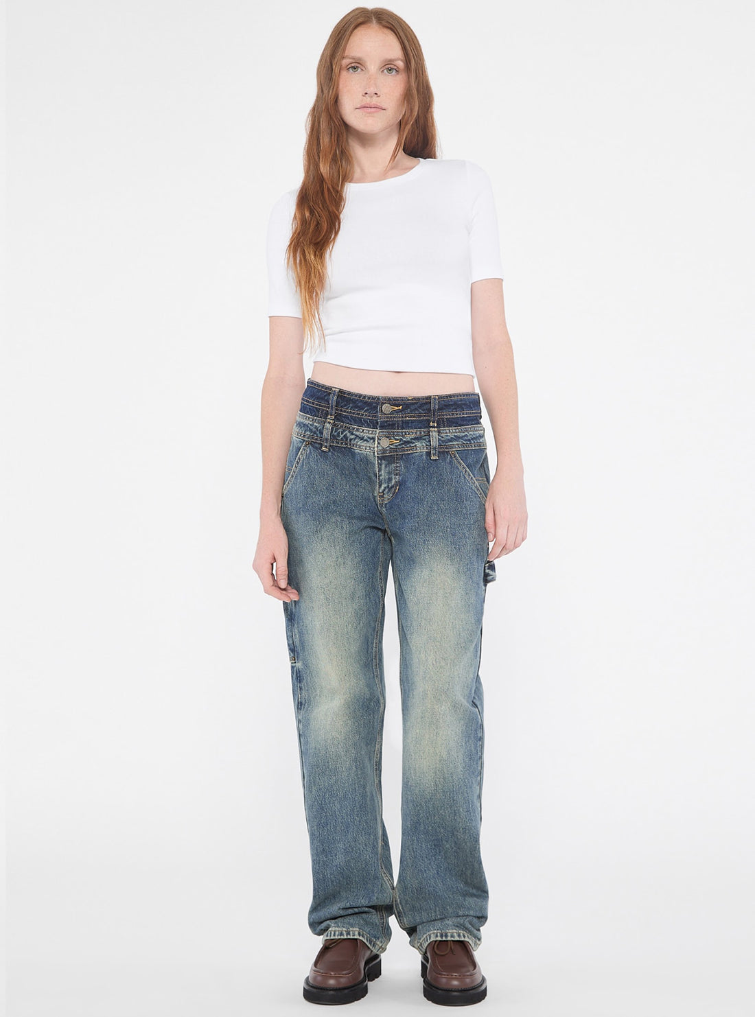 Guess Originals Double Waistband Carpenter Jeans for Men - Durable Workwear & Casual Style Pants for Construction, DIY & Everyday Wear