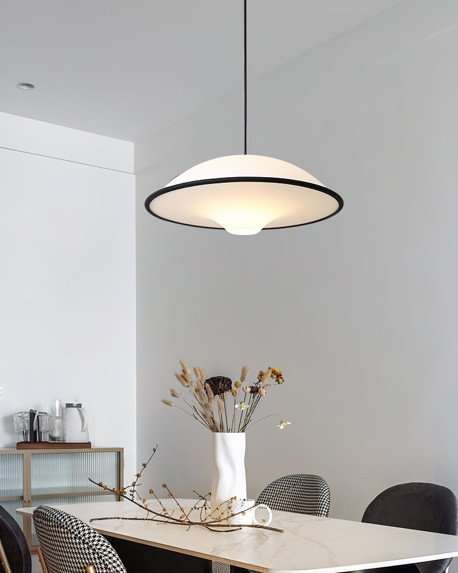 Modern Fontana Pendant Lamp - Elegant Glass Ceiling Light Fixture for Dining Room, Kitchen Island & Living Room Decor