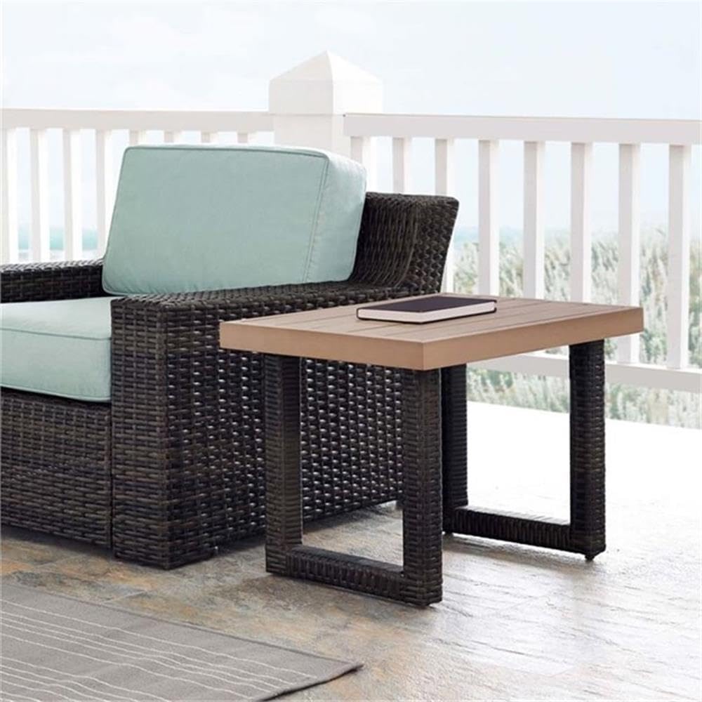 Pemberly Row Brown Side Table - Small Accent Table for Living Room, Bedroom, or Office Decor
