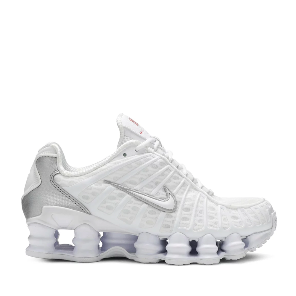 Nike Shox TL Men's Running Shoes - White Metallic Silver - Lightweight Cushioned Sneakers for Jogging, Gym & Casual Wear
