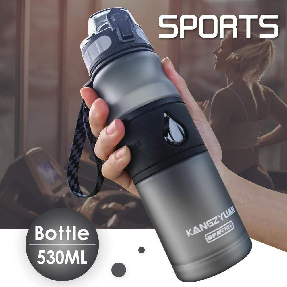 BPA-Free Sports Water Bottle with Flip Top Lid - 18 fl oz (530 ml) Leak Proof & Durable Plastic for Gym, Hiking & Outdoor Activities