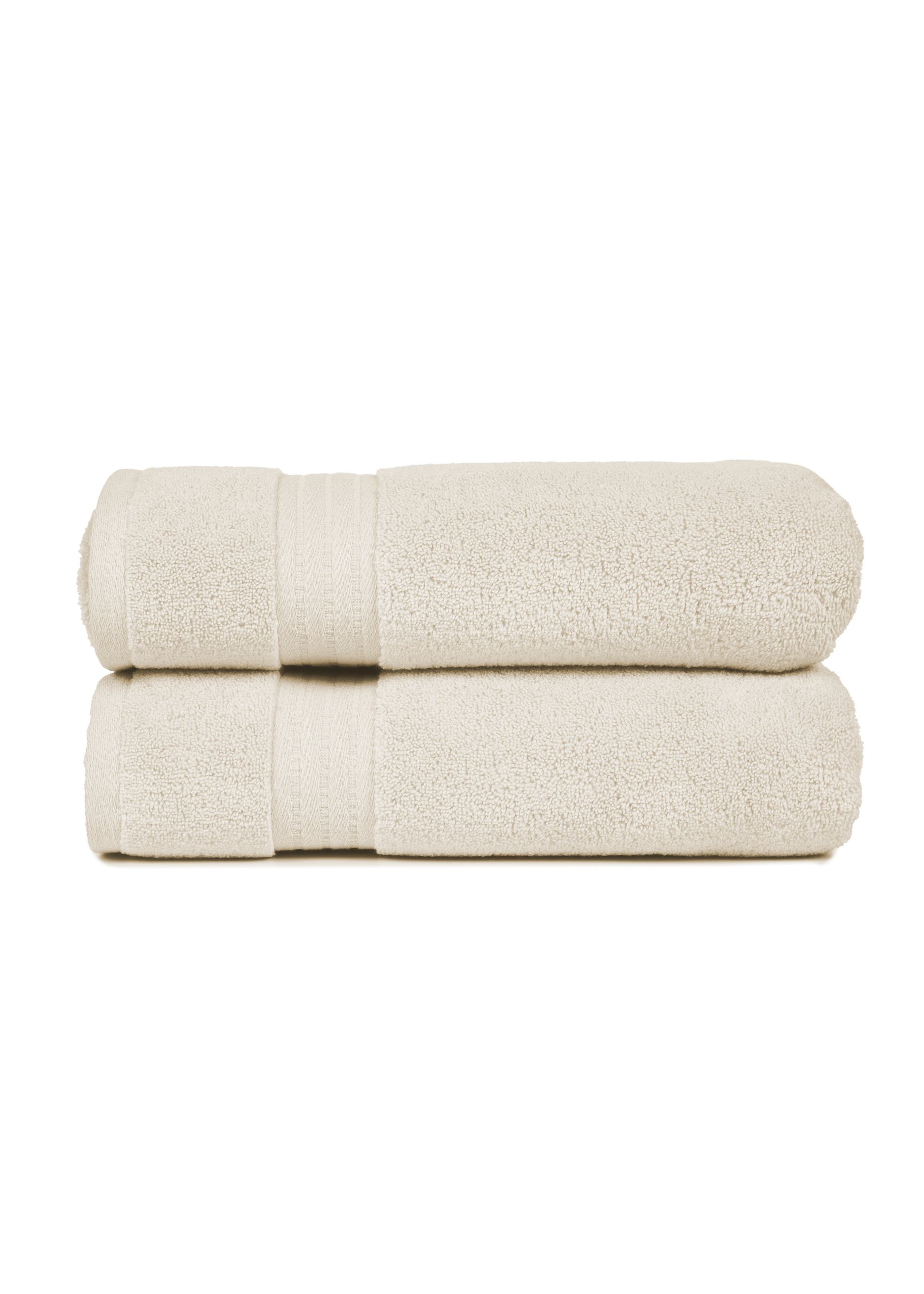 Premium 100% Zero Twist Cotton Bath Towels (Set of 6) - Super Soft & Absorbent Luxury Towels for Spa, Bathroom & Beach - Ivory