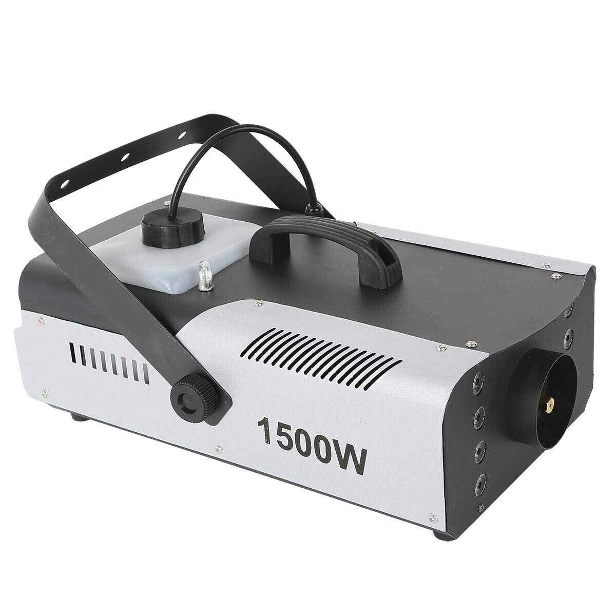 1500W Halloween Smoke Fog Machine with RGB LED Lights & Remote Control - 3-in-1 DJ Stage Fogger for Halloween Parties, Concerts, and Theater Performances