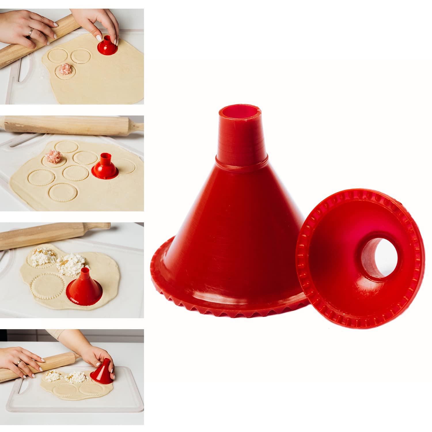 Universal Dumpling Maker Mold Set for Pelmeni, Pierogi, Ravioli & Vareniki - Dough Press & Cookie Cutter - Perfect for Homemade Dumplings, Pasta & Baking (Ideal for Family Cooking & Party Snacks)