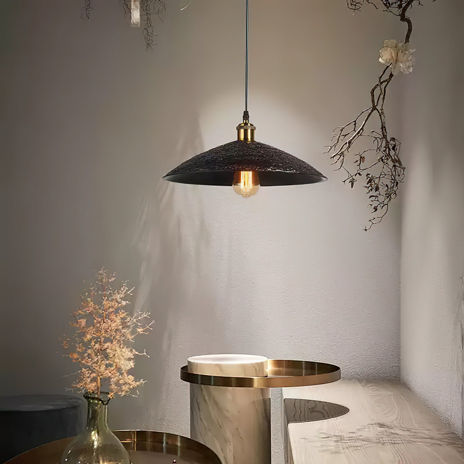 Modern Canopy Pendant Light - Adjustable Hanging Chandelier for Dining Room, Kitchen Island & Bedroom | Dimmable LED Fixture with Clear Glass Shade | Industrial & Farmhouse Ceiling Lighting Decor