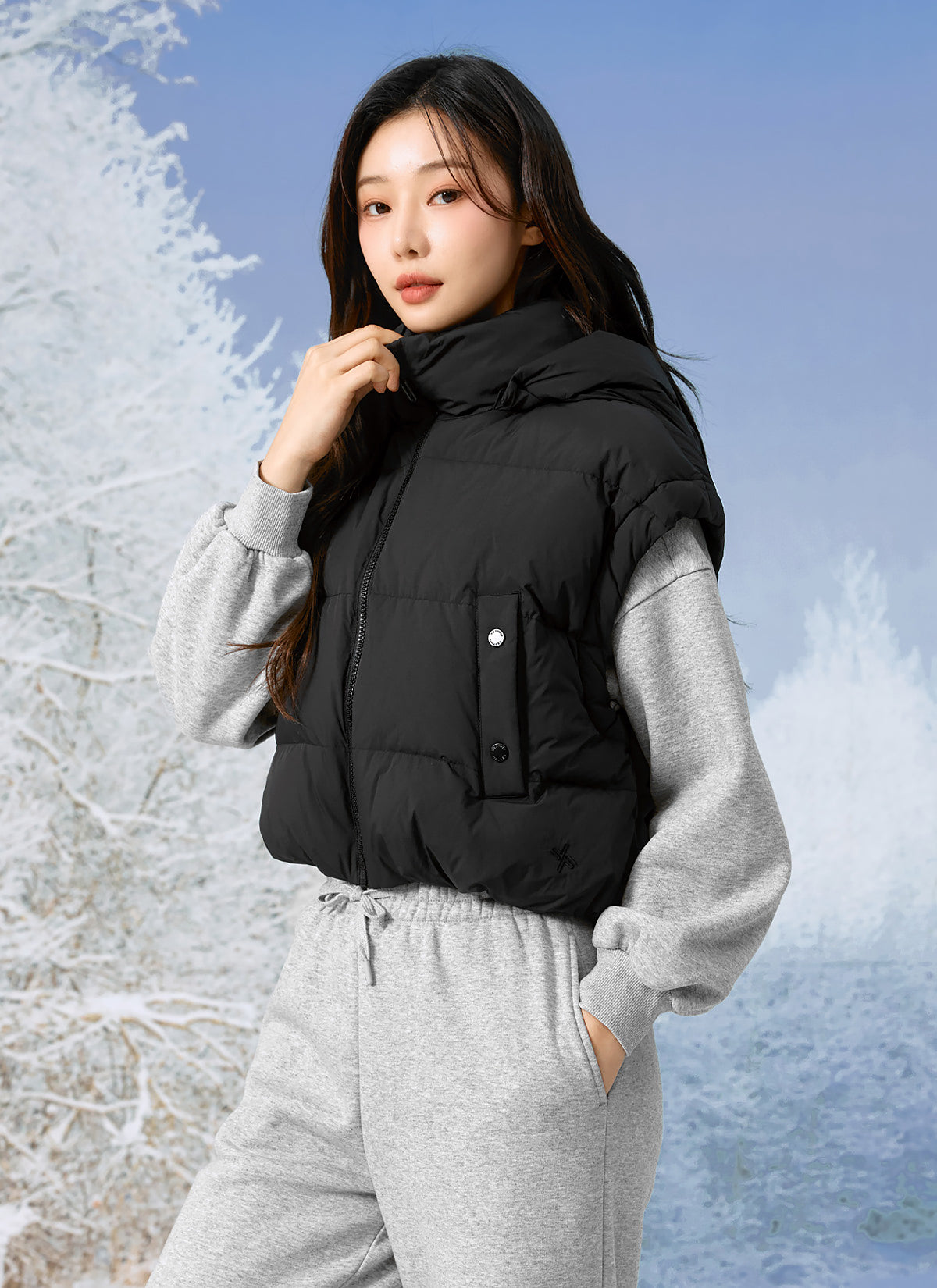 Detachable Hooded Goose Down Vest for Men & Women - Lightweight Warm Winter Jacket for Outdoor Activities, Hiking & Travel