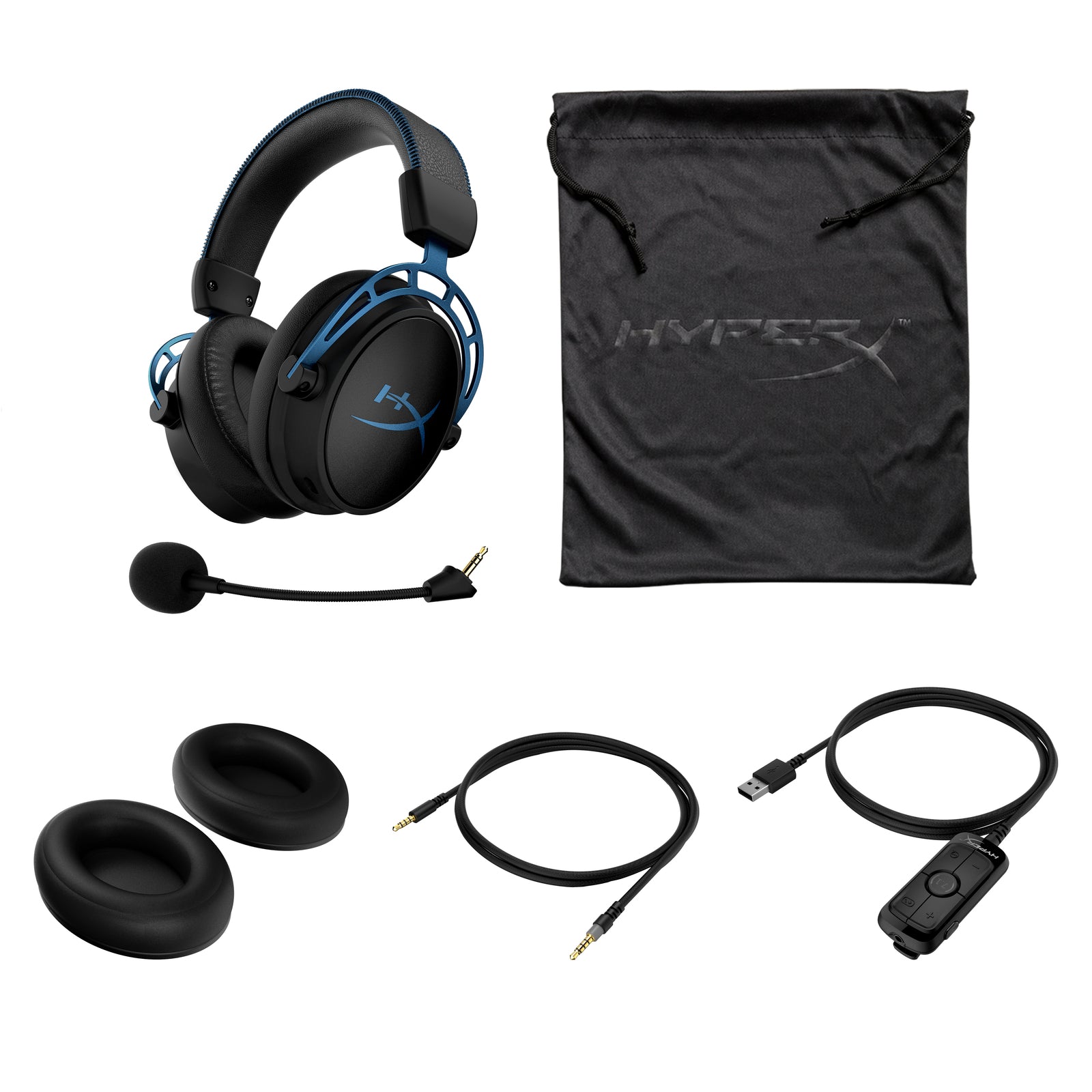 HyperX Cloud Alpha S Gaming Headset - Professional Wired Headphones with 7.1 Surround Sound, Dual Chamber Drivers & Noise Cancellation Mic for PC, PS4, Xbox, Nintendo Switch - Perfect for Competitive Gaming & Streaming