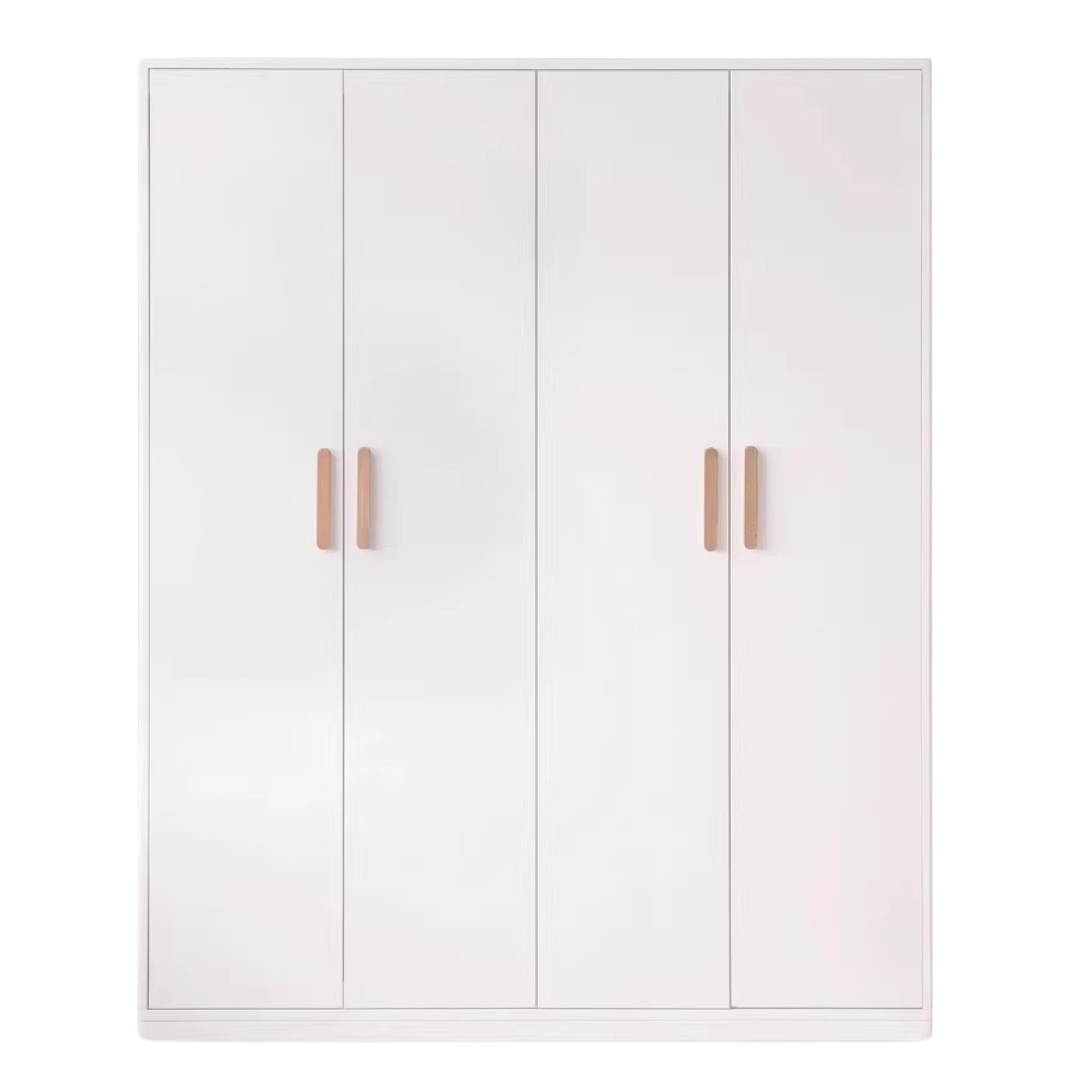 Pine Solid Wood Wardrobe - Cream Style Modern Closet for Bedroom, Living Room & Office Storage