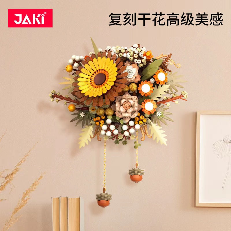 Nordic Art Wall Flower - JAKI JK2511 Handmade Floral Wall Decor for Home & Office, Perfect for Living Room, Bedroom, and Wedding Decorations