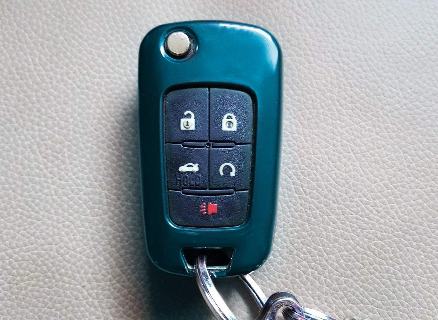 Glossy Blue Smart Key Fob Shell Cover Replacement for Chevrolet GMC - Exact Fit for 3 4 5 Buttons - Durable Protection & Stylish Upgrade for Car Keys