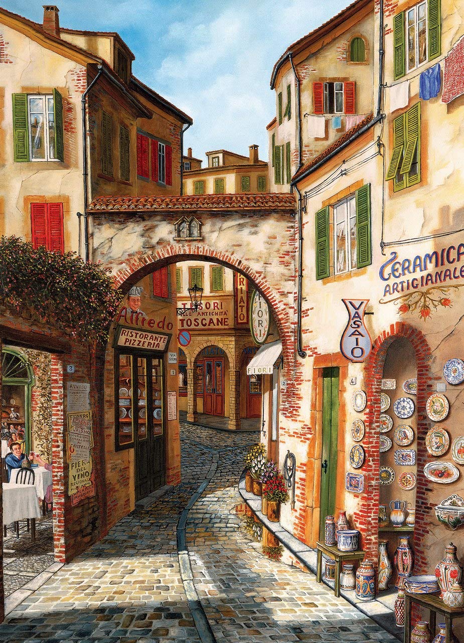 Anwei 500-Piece Jigsaw Puzzle - Countryside Landscape with Rural Scenery, Spring Nature & Street View | Educational Family Board Game for Adults, Kids & Teens | Perfect Indoor Activity & Birthday Gift for Boys & Girls | Great for Family Bonding, Stress Relief & Home Decor