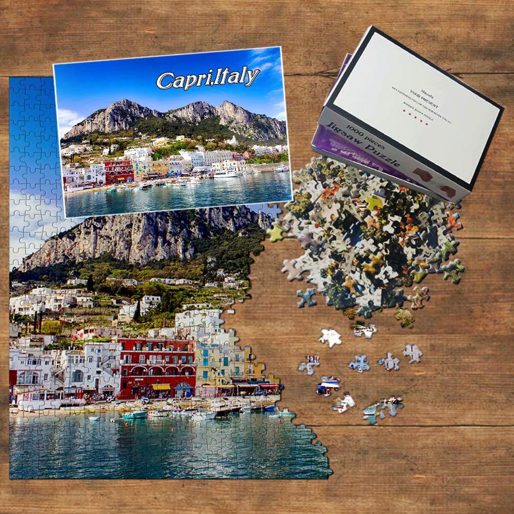 1000-Piece Italy Capri Travel Souvenir Wooden Jigsaw Puzzle - Perfect for Adults, Home Decor & Relaxation