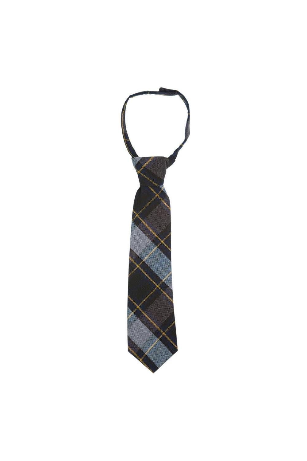 French Toast Boys' Adjustable Tie 4-7 Years - Blue & Gold Plaid Formal Necktie for Kids - Perfect for School, Weddings & Special Occasions