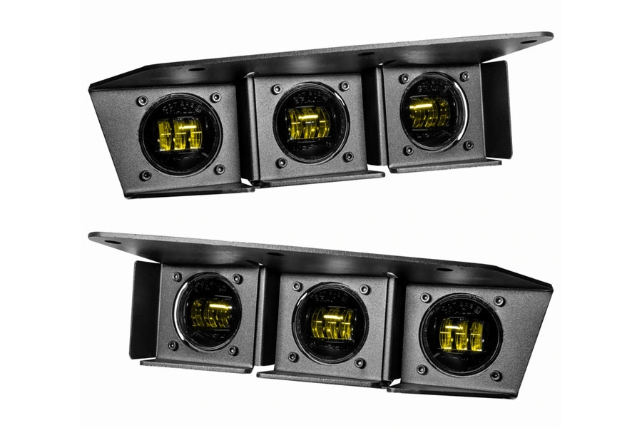 2021-2023 Ford Bronco Oracle Triple LED Fog Light Kit - Yellow Off-Road Lights for Enhanced Visibility in Fog, Rain & Night Driving
