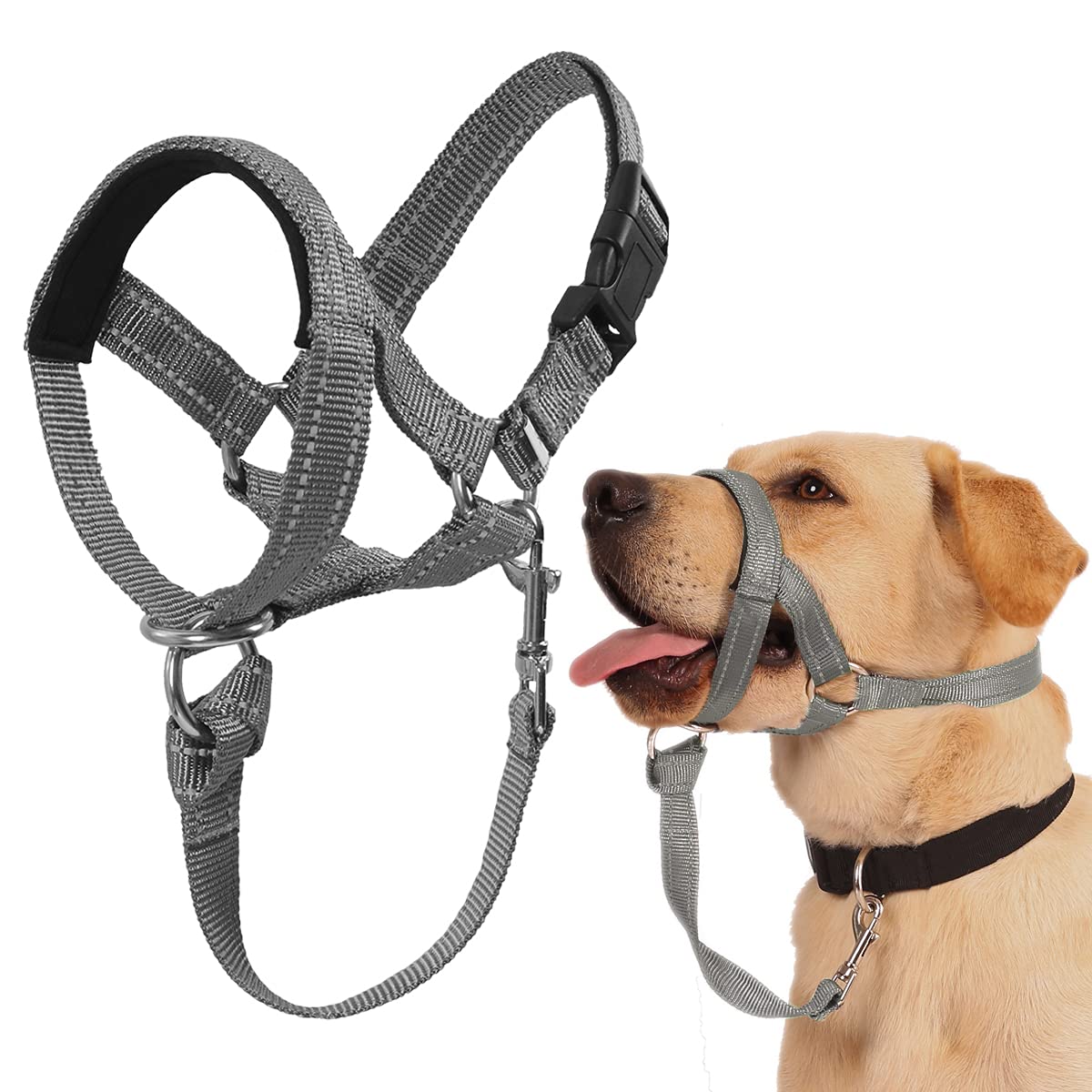 BARKLESS No Pull Dog Head Collar - Soft Padded Head Halter for Small Medium Large Dogs - Gentle Training Solution for Walking & Behavior Control