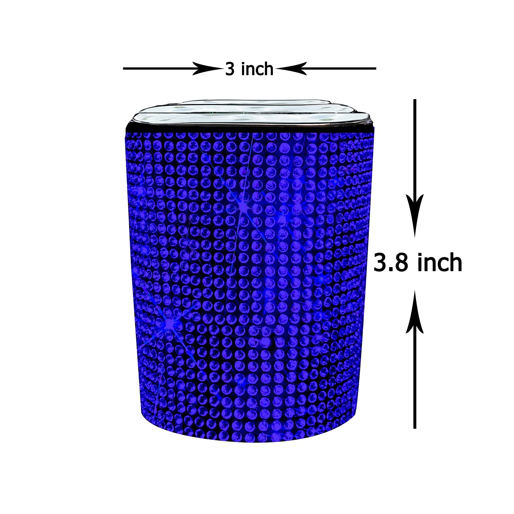 Blue LED Car Ashtray with Lid - Smokeless Cup Holder Ashtray for Auto, Women's Accessories | Perfect for Road Trips, Commuting & Smoke-Free Car Interior