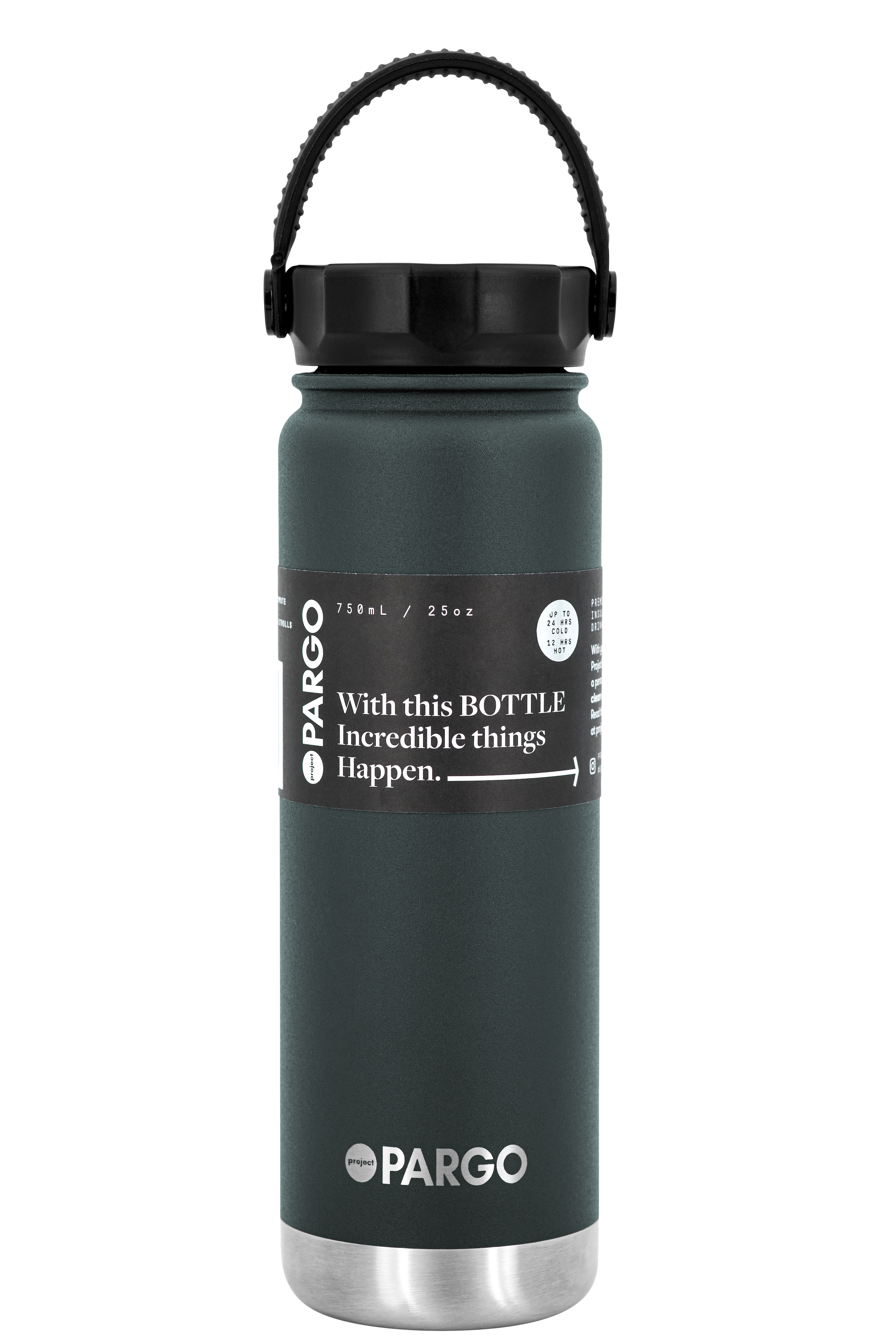 750ml Insulated Stainless Steel Water Bottle - Leakproof & BPA-Free - Perfect for Hiking, Gym, Travel & Outdoor BBQ Charcoal Cooking