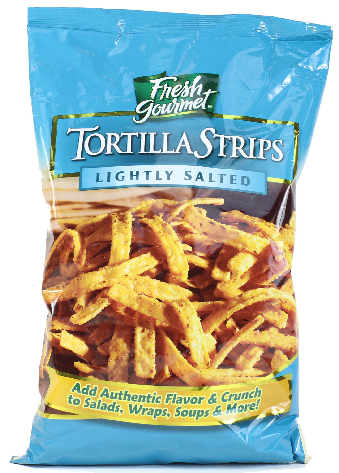 Fresh Gourmet Tortilla Strips - Lightly Salted, 16 oz Bag | Perfect for Salads, Soups & Snacking | Gluten-Free Restaurant Style Toppings