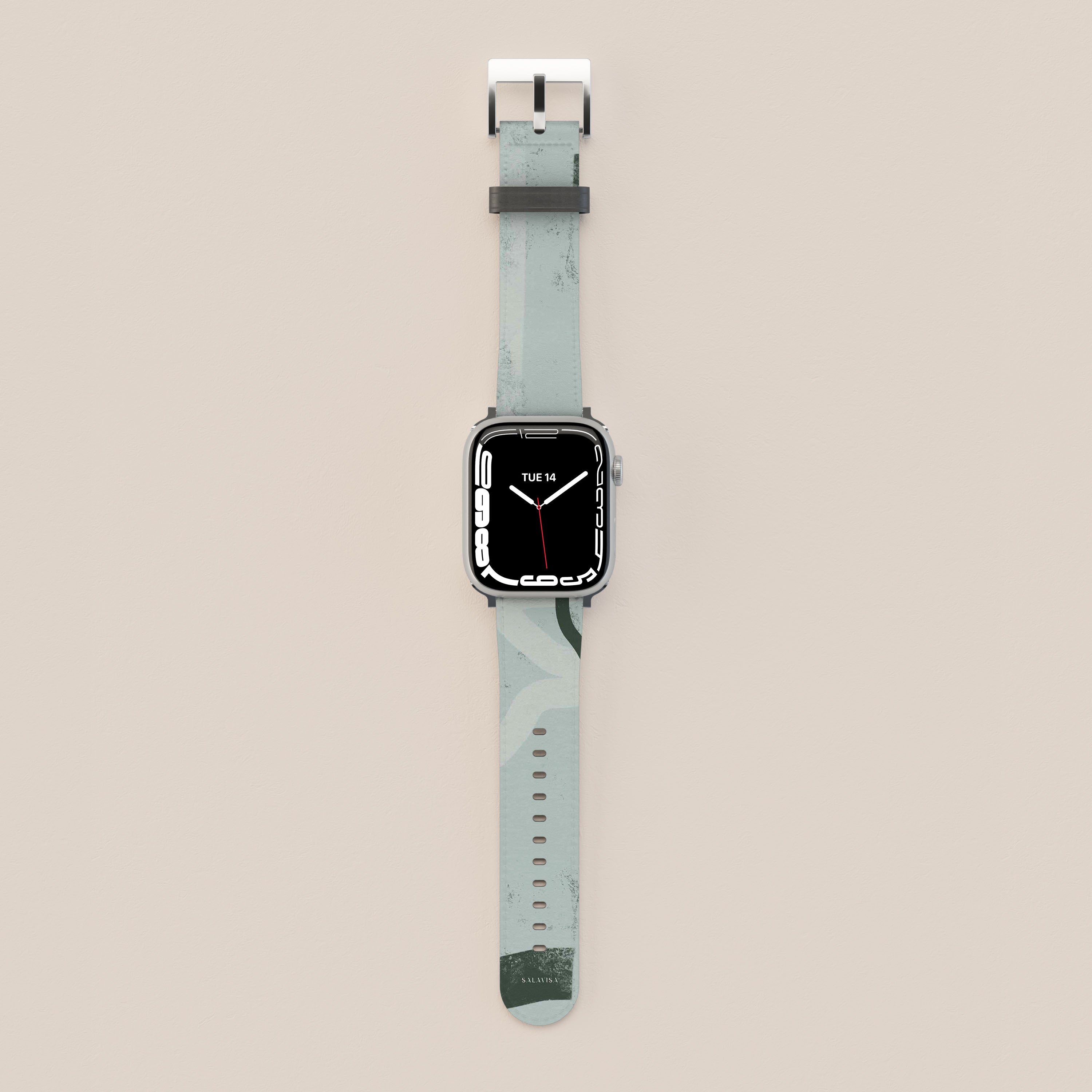 Organic Marine Green Apple Watch Band - Eco-Friendly, Soft & Durable for Workouts, Running & Daily Wear