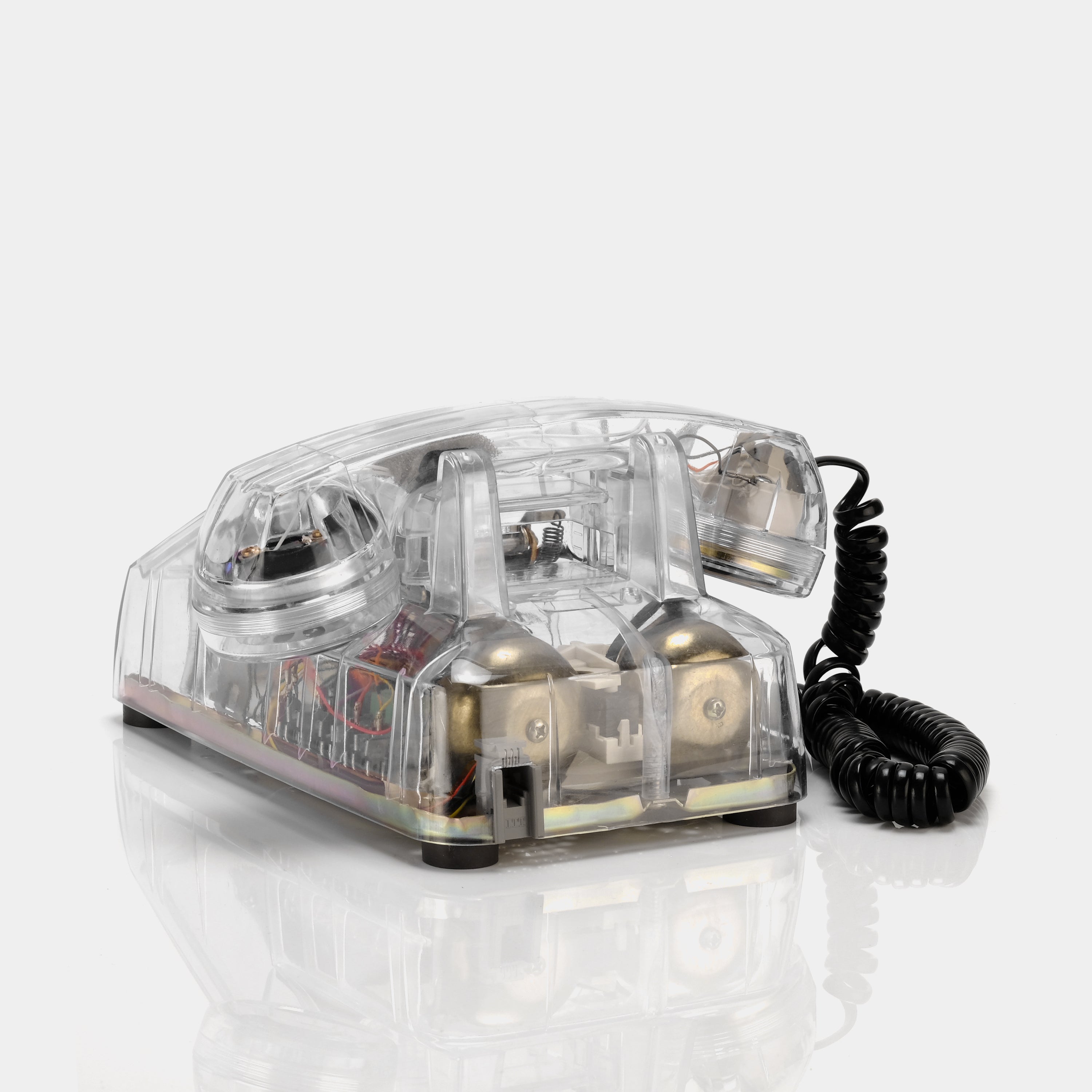 Cortelco Clear Transparent Corded Phone for Home & Office - Classic Landline Desk Telephone with Caller ID & Speakerphone - Perfect for Elderly, Business, and Emergency Use