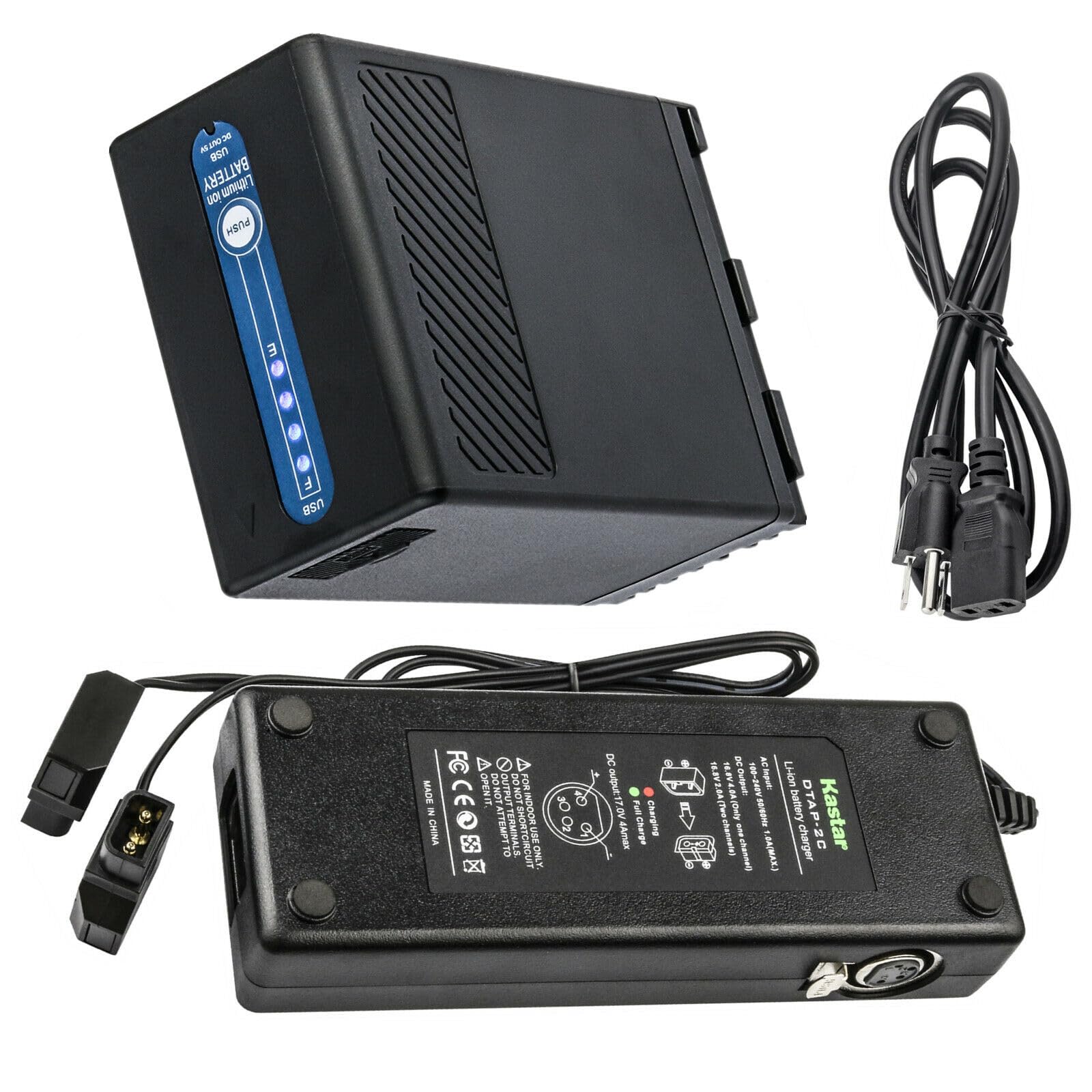 Kastar BP-A68 Battery & Dual D-Tap Fast Charger for Canon EOS C200/C200B/C220B/C300 Mark II Cinema Cameras - Professional Power Solution for Filmmaking, Documentary & Live Event Shooting