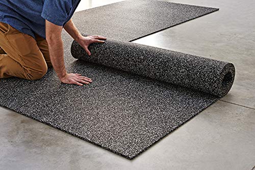 8mm Thick Heavy Duty Rubber Gym Flooring Rolls - 4' x 50' 95% Tan American Floor Mats for Home Gym, Exercise & Workout Protection (5 Roll Bundle) - Perfect for Home Fitness, Garage Gym & Commercial Use - In Stock