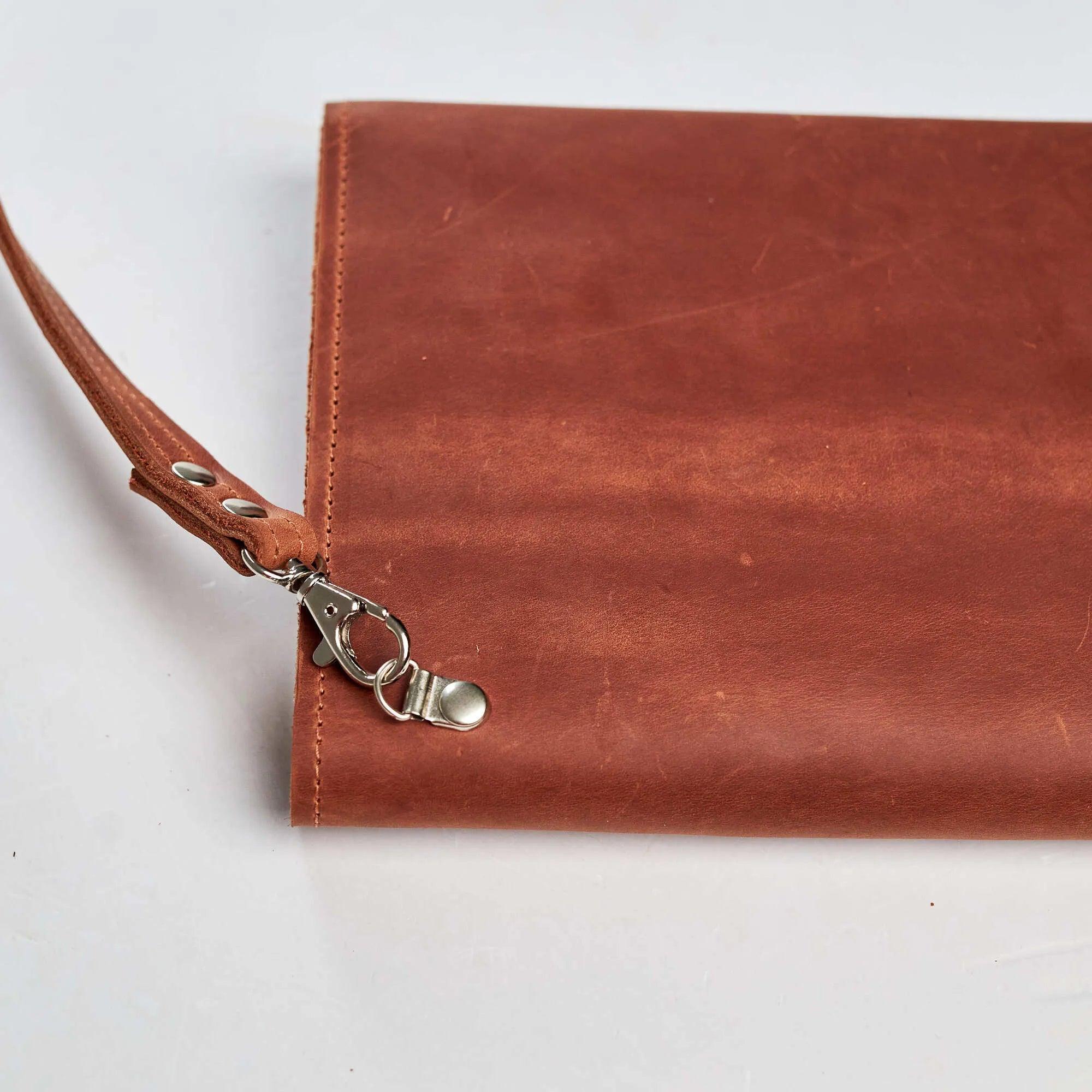 Premium PU Leather Notebook Cover with Adjustable Shoulder Strap - Stylish & Durable Laptop Sleeve for Work, School & Travel