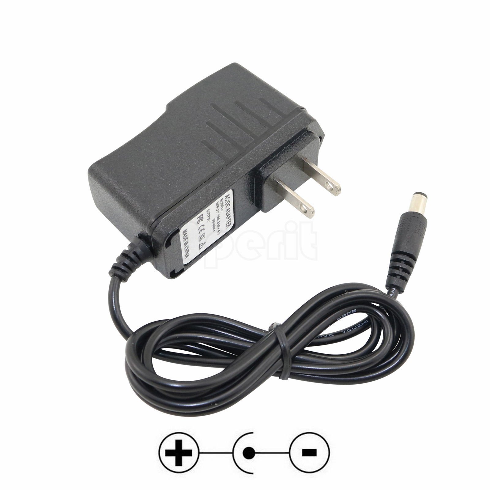 6V 2A DC Power Adapter with Reverse Polarity (Negative Inside) - Compatible with LED Strips, CCTV Cameras & Electronic Devices - Perfect for Home, Office & DIY Projects
