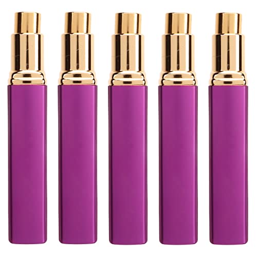 UBERSWEET® 12ml Refillable Travel Perfume Atomizer - Detachable Electrolytic Aluminum Glass Bottle for Women & Men | Portable Perfume Sprayer for Purse, Gym Bag, Office & Vacation (Purple)