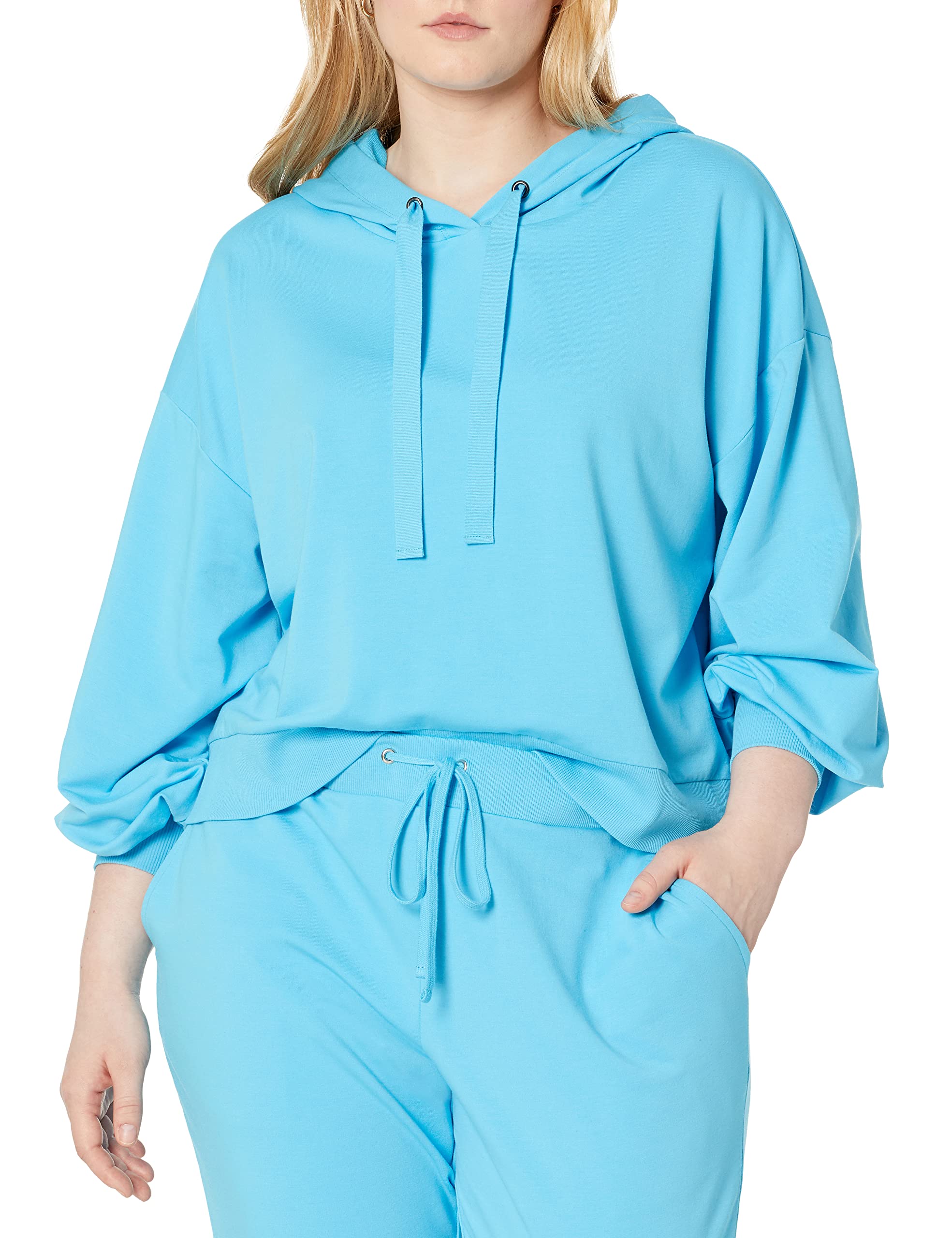 The Drop Women's Mayla Supersoft Stretch Cropped Hoodie - Cozy Pullover Sweatshirt for Casual Wear & Lounge Outfits