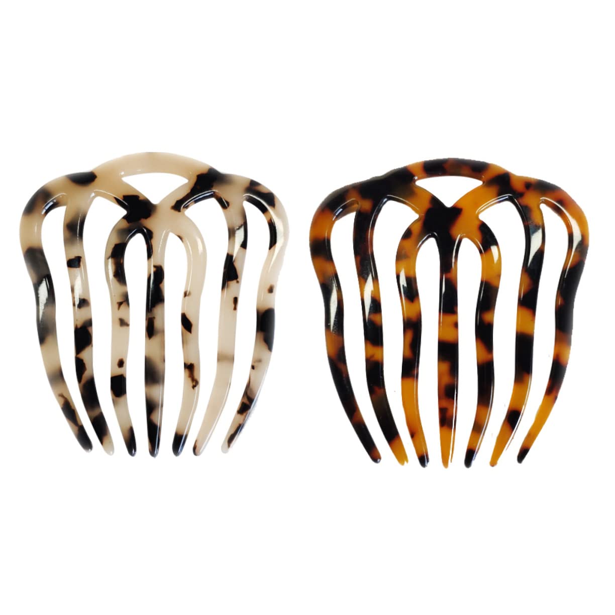FRCOLOR 2 Pack Vintage 7-Tooth Hair Combs for Women - Elegant Bridal Hair Accessories, Prom Hair Clips & Wedding Headpieces (Perfect for Weddings, Proms & Special Occasions)