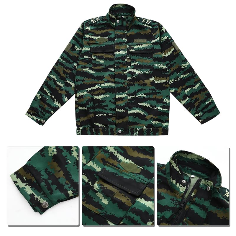 Kids Military Camouflage Soldier Play Set - Tactical Vest, Helmet & Backpack for Outdoor Adventure & Role Play Games