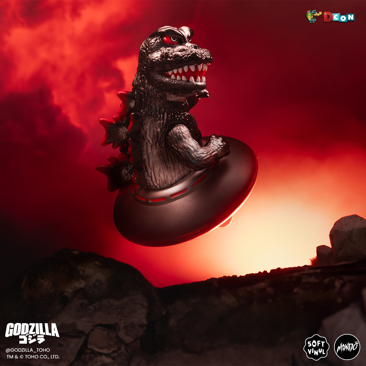 Godzilla UFO Soft Vinyl Figure - Xilien Black (Designer Con Exclusive) | Collectible Japanese Kaiju Toy for Display & Gifts | Perfect for Anime Fans & Pop Culture Collectors