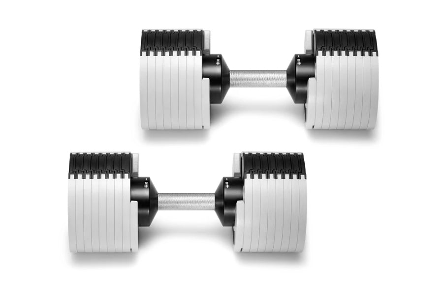 NÜOBELL 80lb Adjustable Dumbbells Set (Ash) - Premium Home Gym Equipment for Strength Training, Weight Lifting & Fitness Workouts