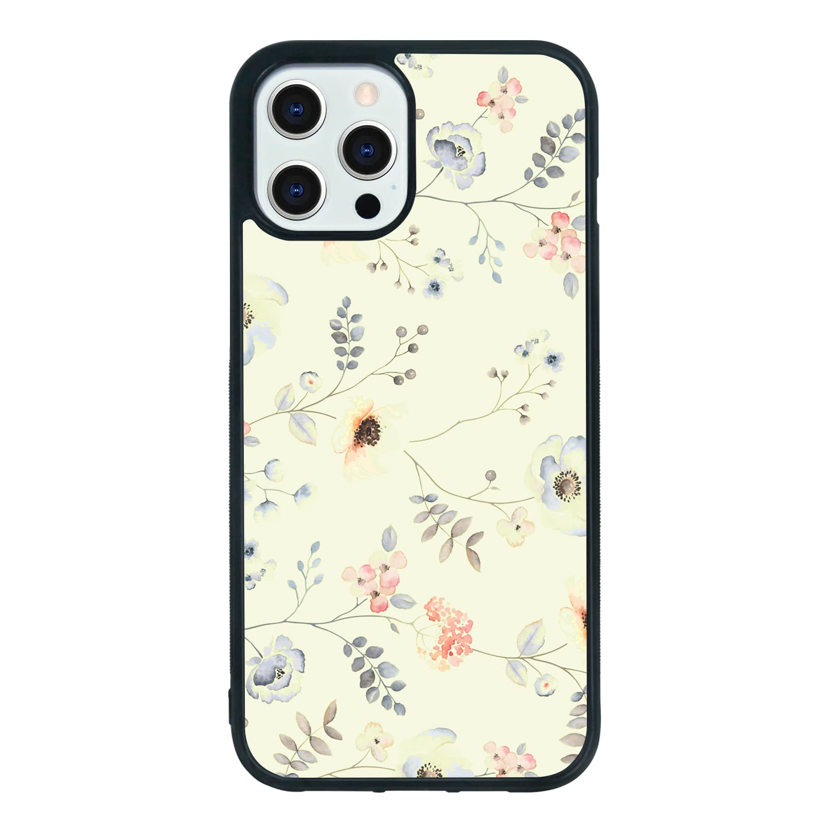 Shockproof Pink Purple Flower Phone Case for iPhone 13 Pro Max 6.7 Inch - Cute Protective TPU Aluminum Cover for Women & Men | Perfect for Everyday Use, Travel, and Gift Giving