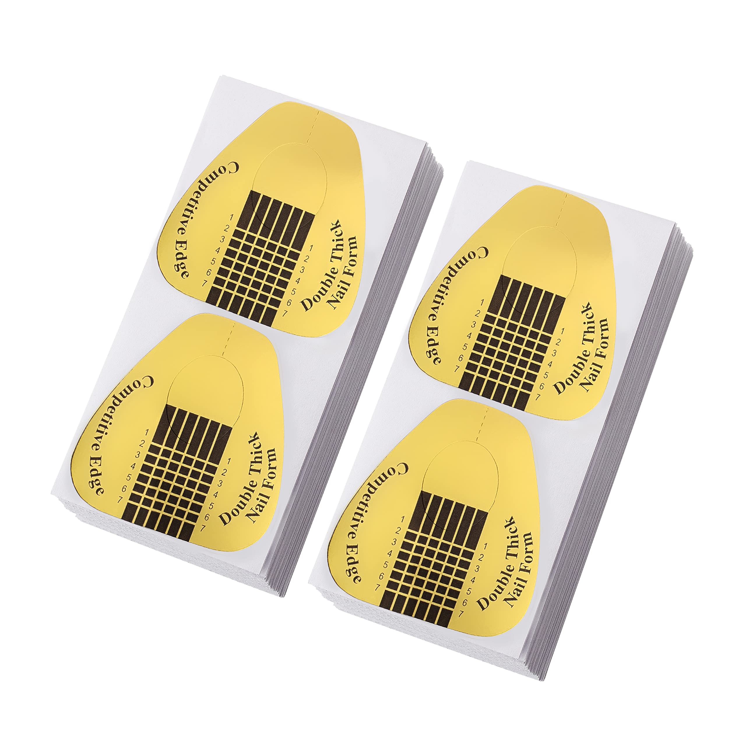 Subay 200Pcs Professional Long Nail Forms for Acrylic & Polygel Nails - Premium Nail Extension Forms for Nail Art Tips & Salon Use - Durable Acrylic Nail Paper Forms & Stickers - Perfect for DIY Manicures, Salon Professionals & Nail Extensions