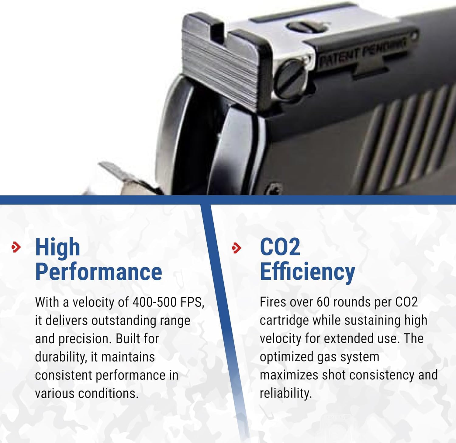 500 FPS Full Metal WG Airsoft M1911 CO2 Gas Pistol - 6mm BB Gun for Airsoft Games & Target Shooting | High-Powered Realistic Airsoft Handgun for Outdoor & Indoor Training
