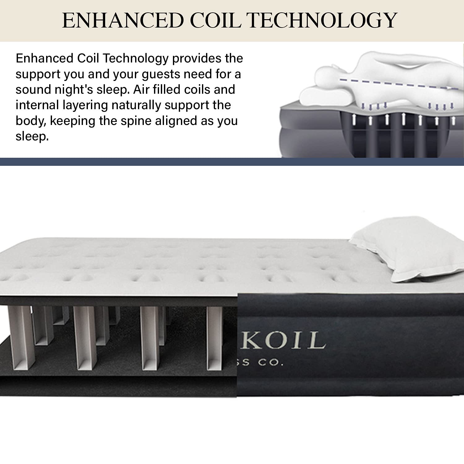 **King Koil Luxury Twin Air Mattress with Built-in Pump - 20