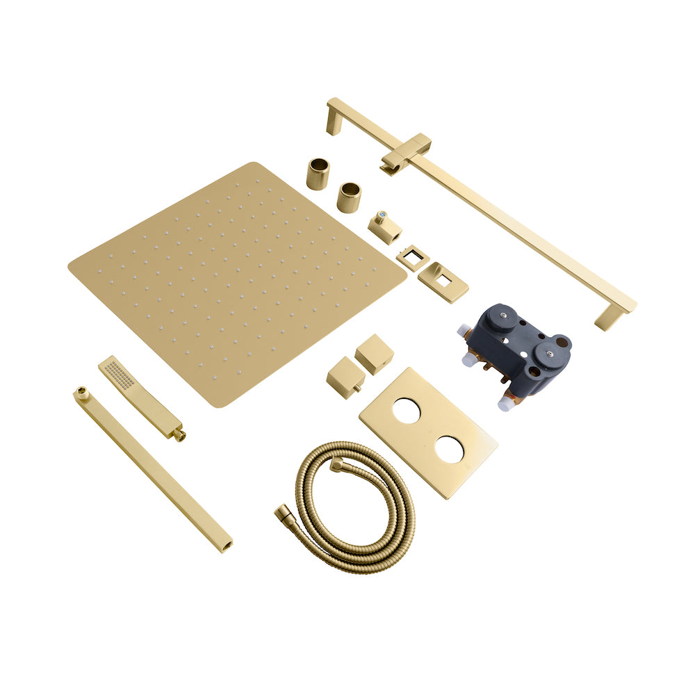ZLINE Crystal Bay Thermostatic Shower System in Champagne Bronze - Luxury Bathroom Faucet with Temperature Control for Spa-Like Shower Experience | Perfect for Master Bathrooms and Upscale Home Renovations