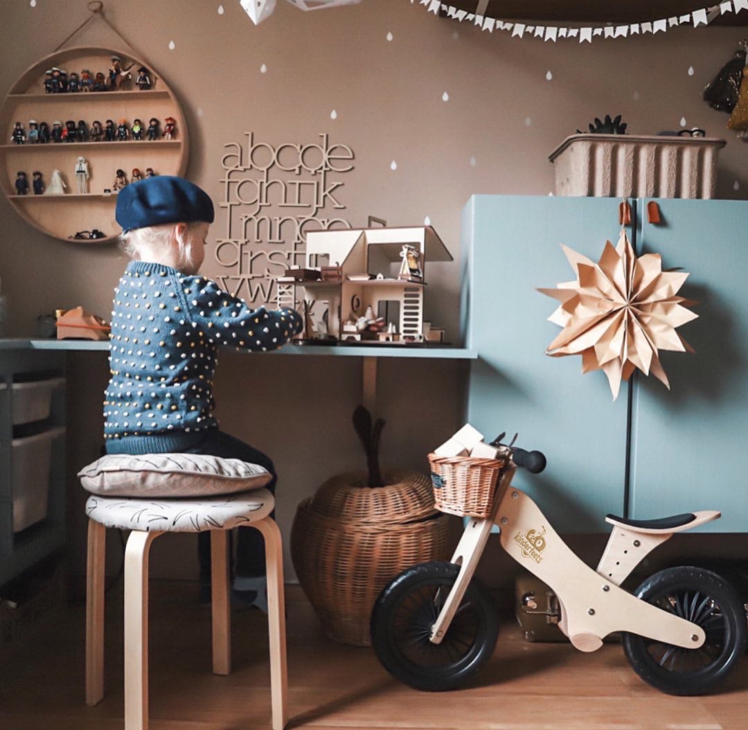 Kinderfeets Natural Wooden Balance Bike for Toddlers - Perfect First Bike for Kids Learning to Ride | Indoor & Outdoor Play