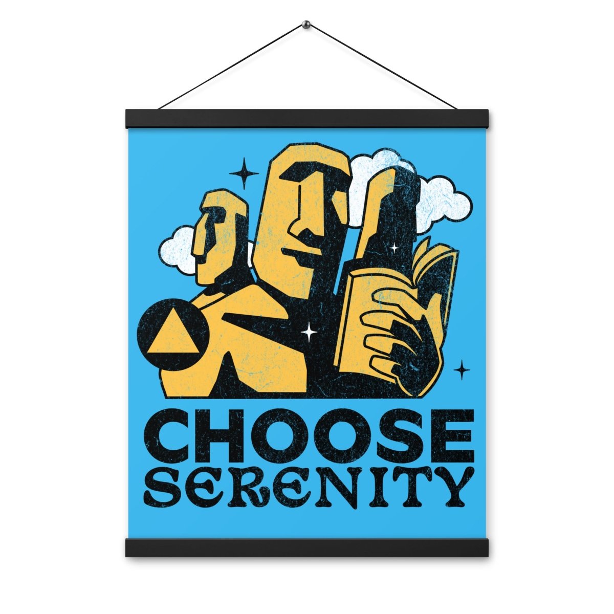 Serenity Wall Art - Premium Framed Poster with Hangers for Home & Office Decor | Perfect for Living Room, Bedroom or Meditation Space