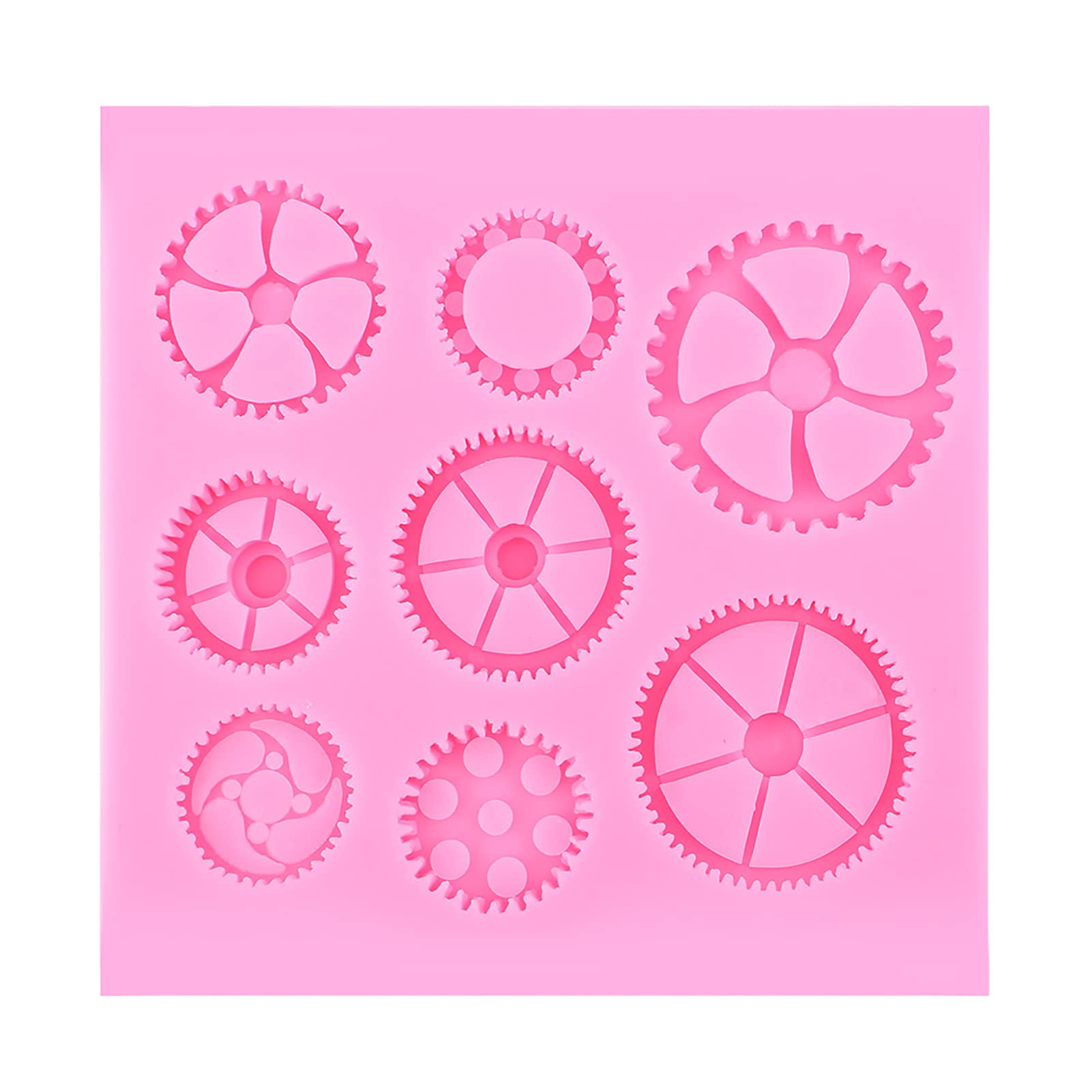 Non-Stick Silicone Fondant Molds - Wheel & Tire Shape Chocolate Molds for Cake Decorating, Baking & Candy Making (Pink) - Perfect for Birthday Cakes, Cupcakes & DIY Desserts