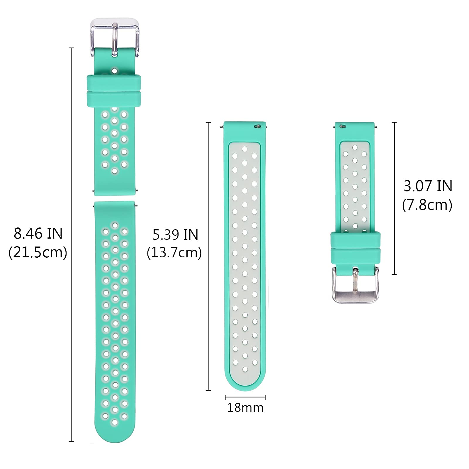 Universal 18mm 20mm 22mm 24mm Silicone Watch Band Replacement - Quick Release Rubber Strap for Men & Women - Perfect for Sports, Fitness & Everyday Wear