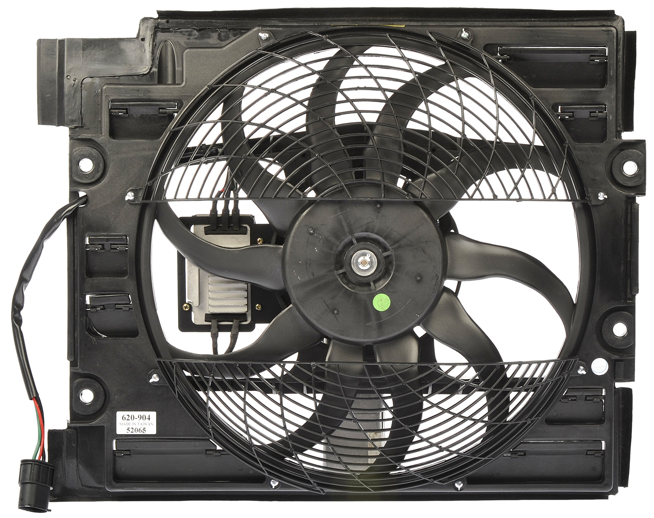Dorman 620-904 A/C Condenser Fan Assembly Replacement for BMW 3 Series 5 Series X3 X5 - Perfect for Cooling System Repair & Summer Driving Comfort