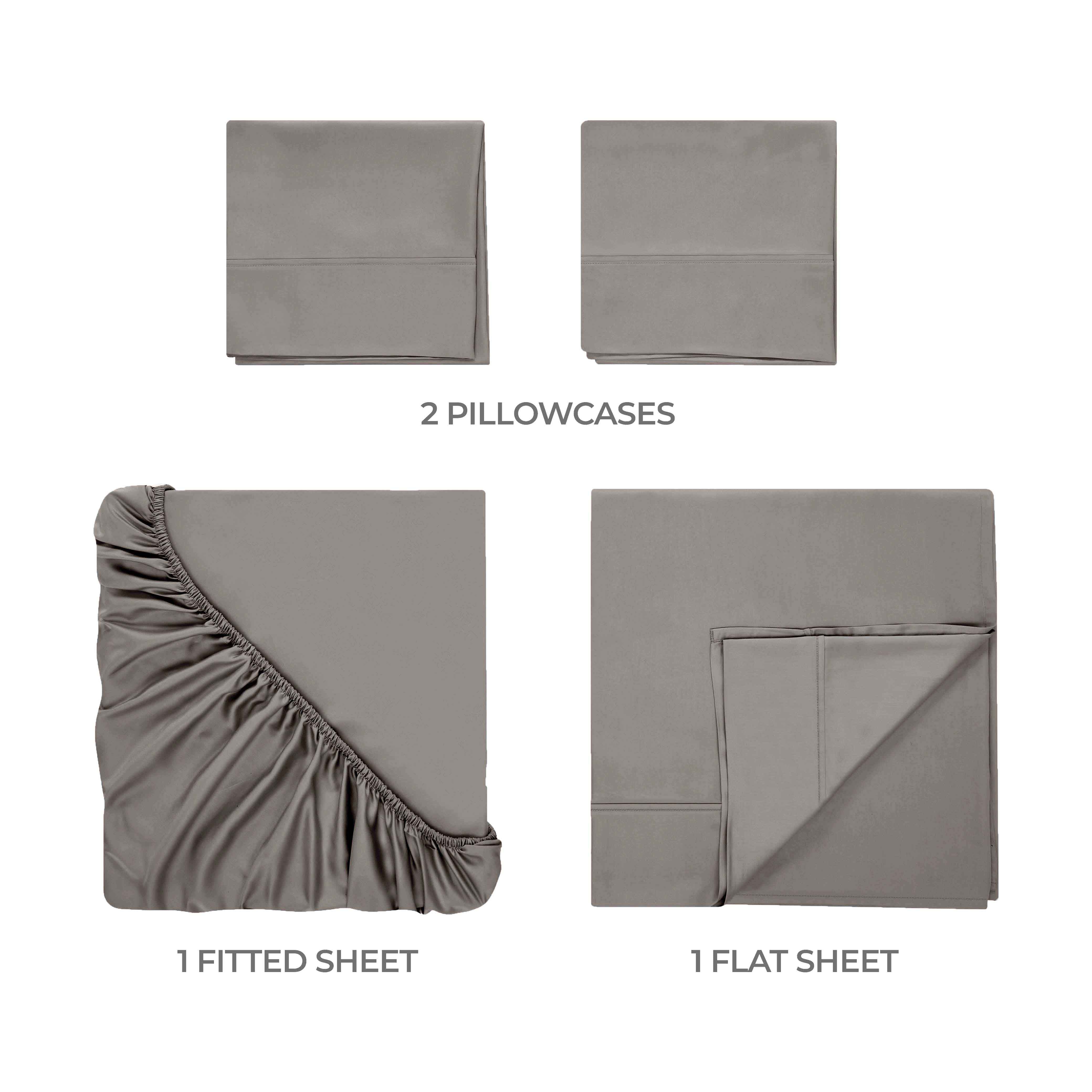 Premium 400 Thread Count Egyptian Cotton Bed Sheet Set - Soft, Breathable & Durable for Luxury Bedroom Comfort