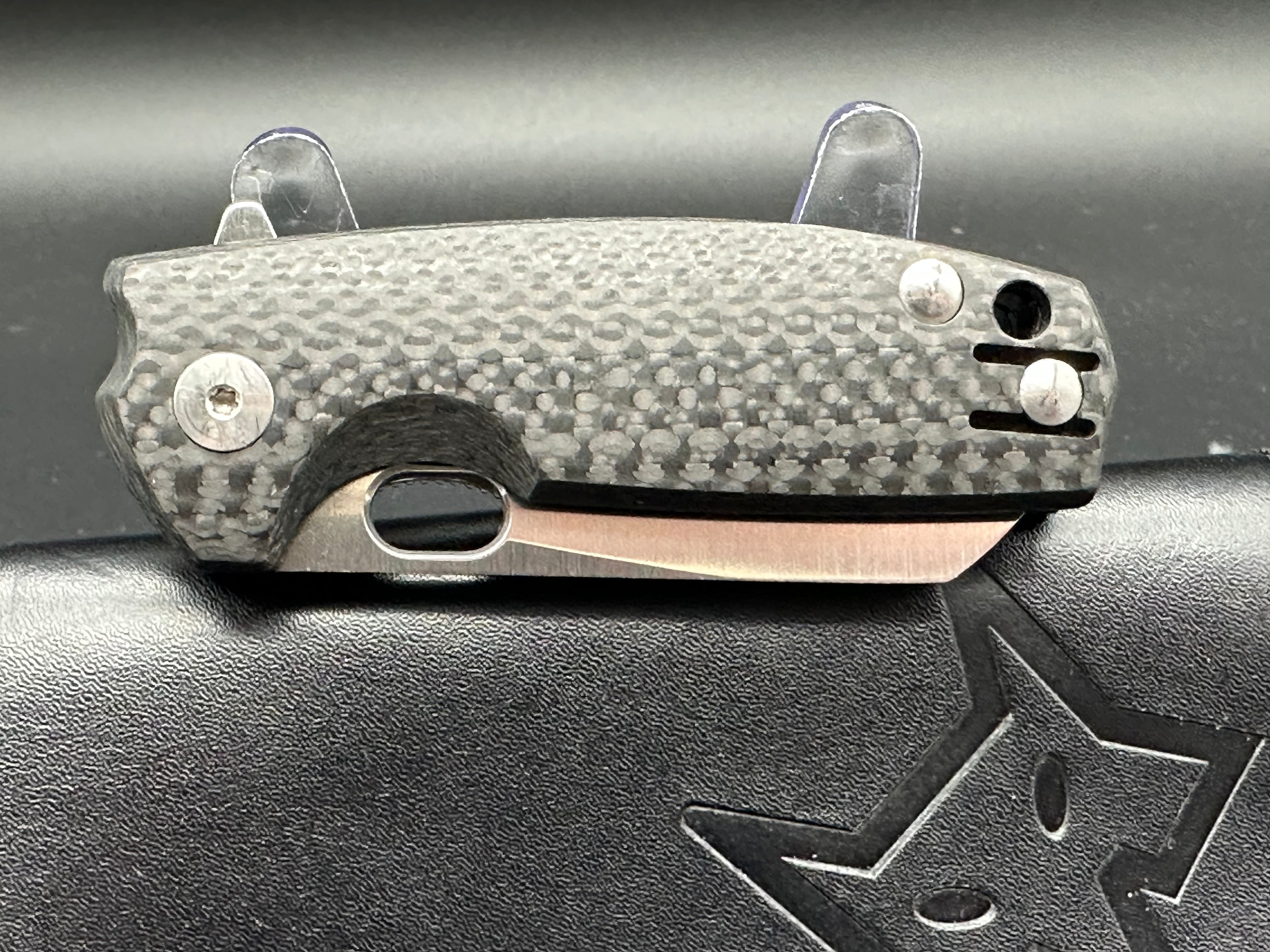 Fox Knives Baby Core M390 Carbon Fiber Folding Pocket Knife - Premium EDC Knife for Outdoor, Camping, Hiking & Everyday Carry