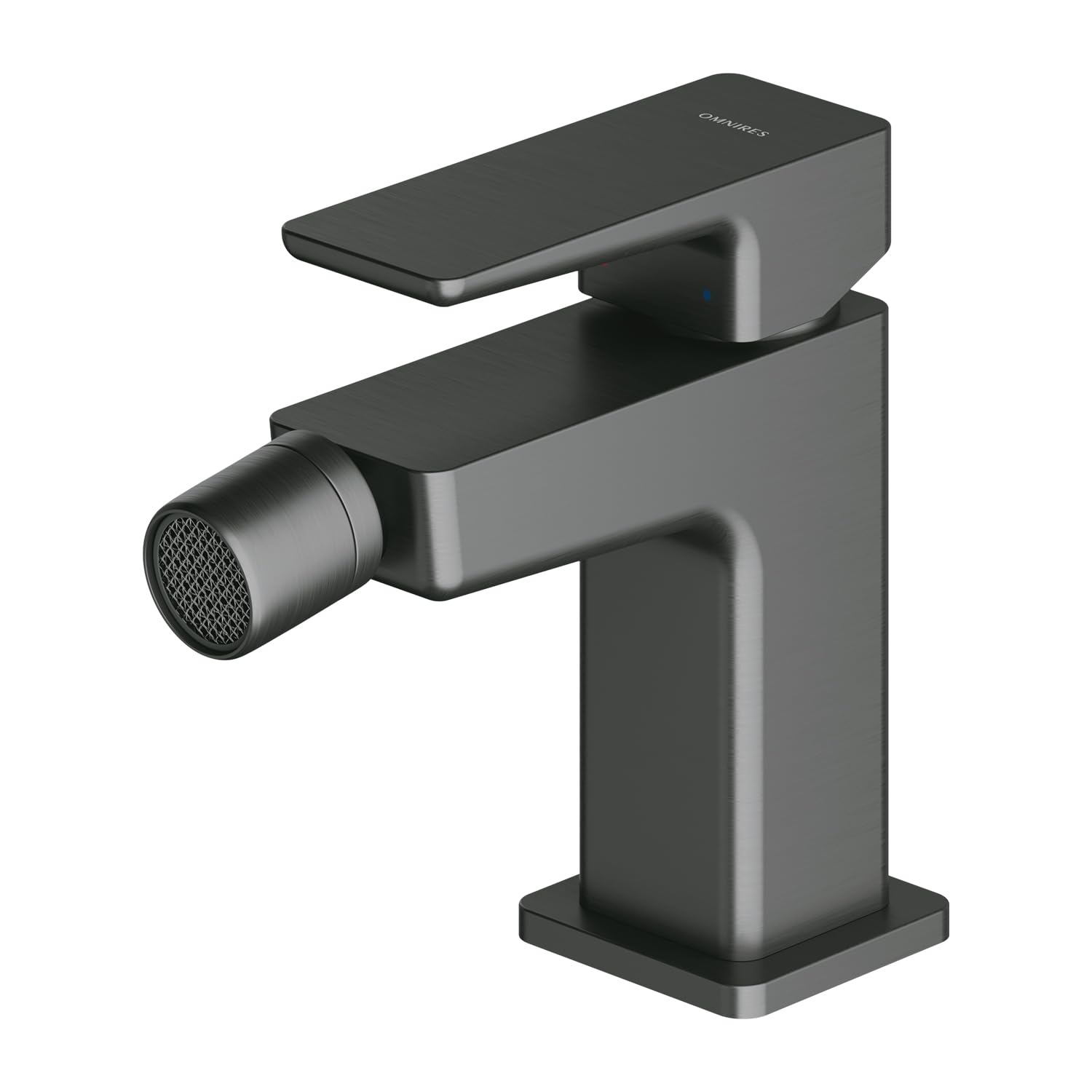 Omnires PM7420GR Bidet Faucet in Graphite Finish - Modern Bathroom Fixture for Toilet & Bidet Combo, Perfect for Home Renovation & Luxury Bathroom Upgrade