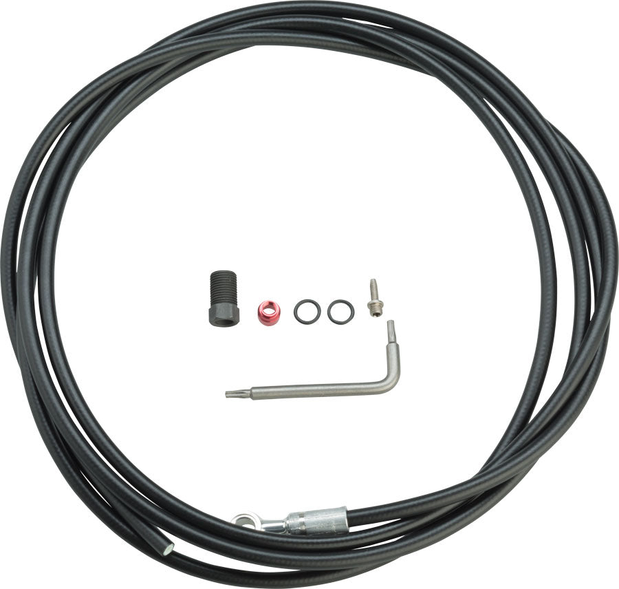 Avid Hydraulic Brake Line Kit - Black 2M (6.5ft) for Juicy & Elixir XX Brakes (2010-2011) | Mountain Bike Disc Brake Hose Replacement for Better Stopping Power