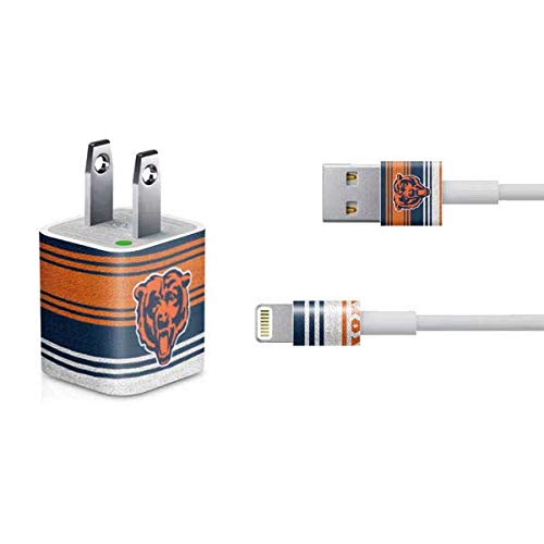 Officially Licensed NFL Chicago Bears Trailblazer Design Skin Decal Compatible with iPhone Charger (5W USB) - Perfect for Sports Fans, Phone Accessories & Gift Ideas